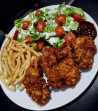 Hamburger au poulet grillé doré à vendre