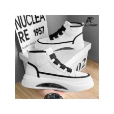 Chaussures hautes homme tendance noir et blanc