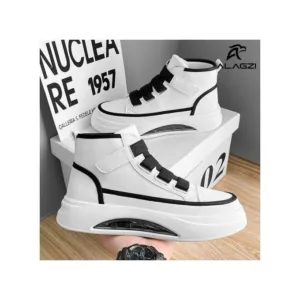 Chaussures hautes homme tendance noir et blanc