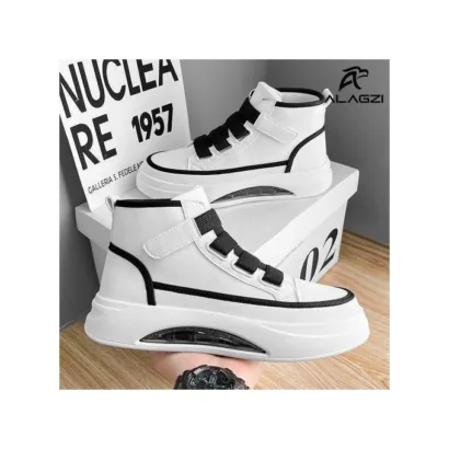 Chaussures hautes homme tendance noir et blanc