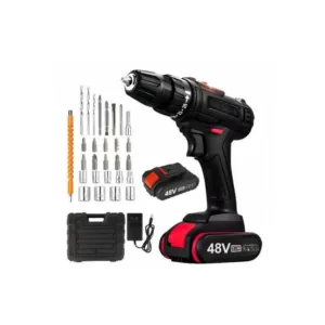 Perceuse à Percussion électrique Sans Fil 48 V Avec 2 Batteries Au Lithium